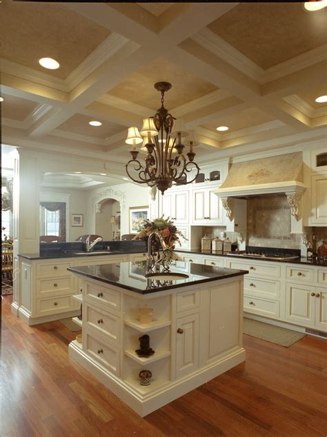 English Country Style Kitchen Painted Glazed Cabinets Traditional