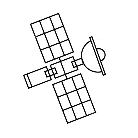 Space Satellite Clipart Line Satellite Drawing Satellite Sketch Line