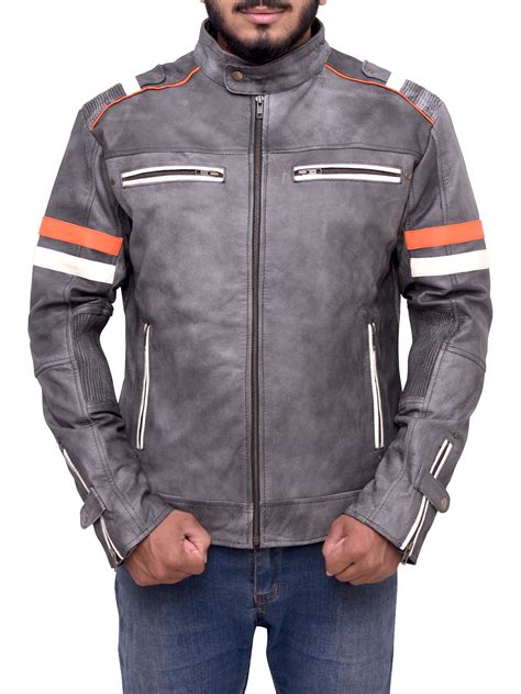 Sporting premium quality bovine leather it mixes that. Mens Vintage Motorcycle Cafe Racer Retro 2 Moto Jacket ...
