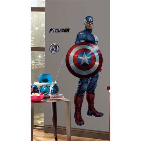 Marvel Comics Captain America Peel And Stick Giant Wall Decals Roommates