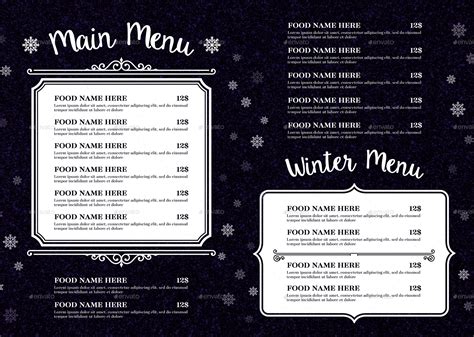 Winter Food Menu By Under Dot Graphicriver