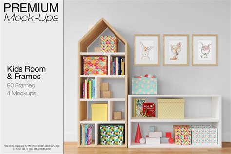 Download this premium photo about poster frame in children room, kids room, nursery, and discover more than 8 million professional stock photos on freepik Kids Room - Wall & 90 Frames ~ Print Mockups ~ Creative Market