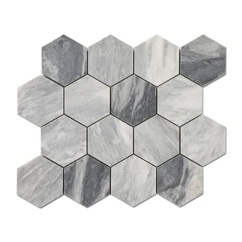 Carrara Gray 3 Inch Hexagon Mosaic Tile Collection Wholesale
