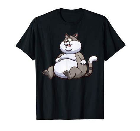 Fat Cat Funny Chubby Cat International Cat Day T Shirt Jznovelty