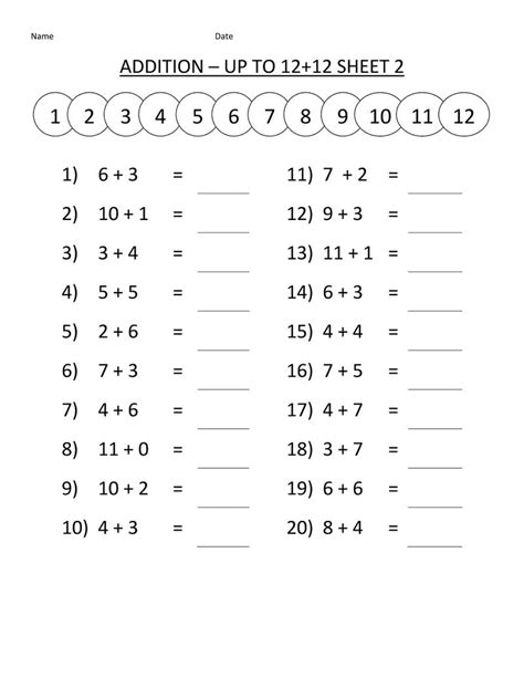 These printable 1st grade math worksheets help students master basic math skills. Year 1 Maths Worksheets Addition - Coloring Sheets