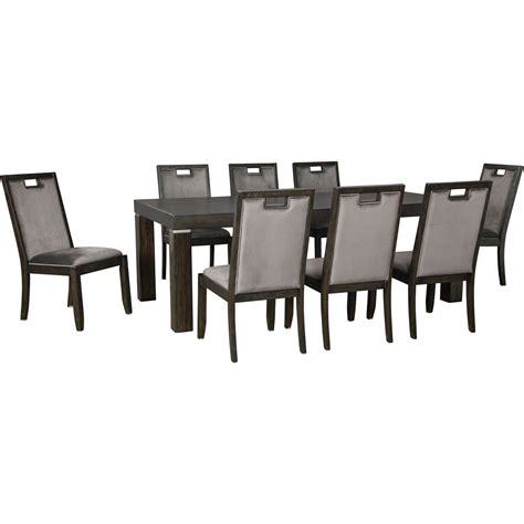 Cosmopolitan 7 piece dining set with server & bench. Signature Design By Ashley Hyndell 9 Pc. Dining Room Set ...
