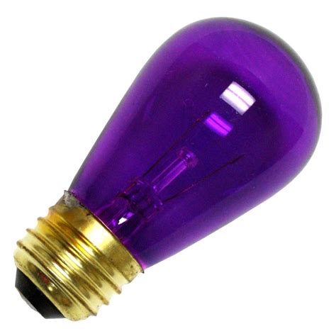 11 Watt 130 Volt S14 Medium Screw Base Transparent Purple Colored