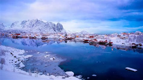 Reine Breathtaking Fishing Village In Norway Wallpaper Backiee