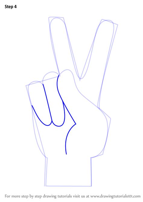 Learn How To Draw Peace Sign Hand Symbols Step By Step Drawing