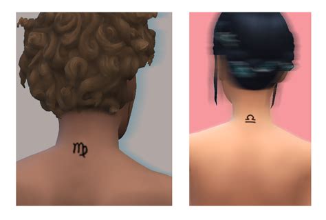 Sims 4 Cas Sims Cc Sims 4 Tattoos Zodiac Tattoo Makeup Tattoos