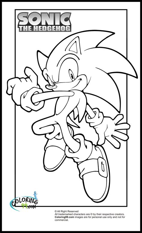 Sonic Group Page Coloring Pages