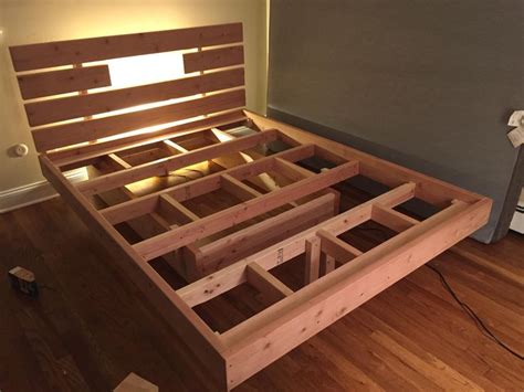 This Guy Made A DIY Floating Bed In 19 Simple Steps… Wait ... Line these marks up with the outside of your foundation and attach to braces.