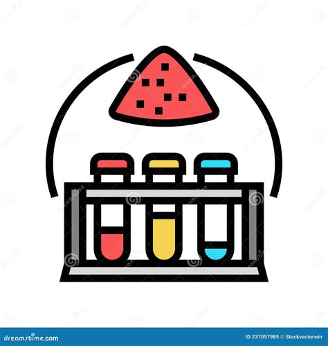 Inorganic Chemistry Vector Colorful Round Linear Illustration