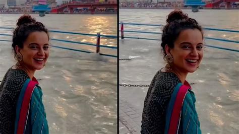 Kangana Ranaut Prays At Ganga Ghat In Haridwar Shares Video On