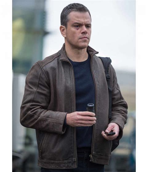 Waxed Brown Matt Damon Jason Bourne Leather Jacket Jackets Creator