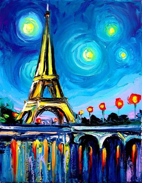 Eiffel Tower Art Simple Canvas Paintings Eiffel Tower Painting