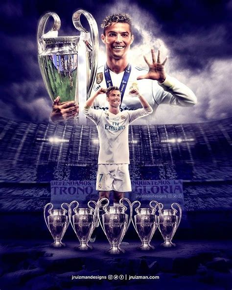 Cristiano Ronaldo Ucl Trophies Football Players Wallpaper