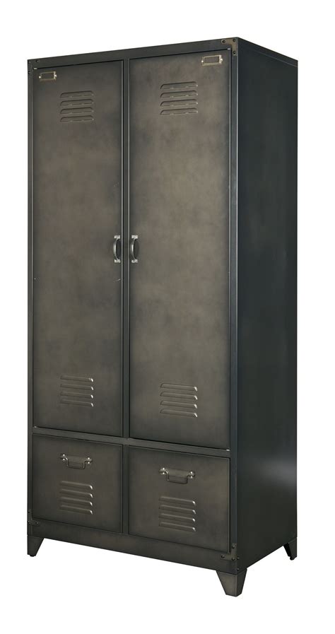 Metal Locker Style Wardrobe In Black From Cuckooland This Industrial
