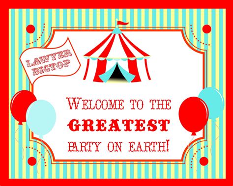 Free Printable Carnival Signs Template Drawing Free Image Download