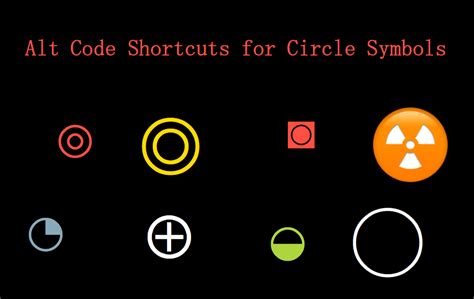 Circle with all but upper left quadrant black. Alt Code Keyboard Shortcuts for Circle Symbols » WebNots