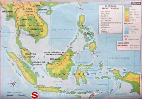 Peta Negara Asean Lengkap Doylc Asia