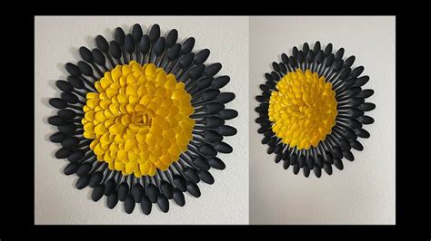 Diy Plastic Spoon Flower Wall Hanging Madebyfate 577 Youtube