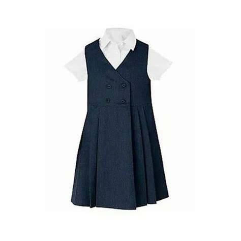 Cotton Dark Grey Sleeveless School Uniform Pinafore At Rs 400piece In