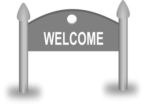 Blank Welcome Sign Clipart