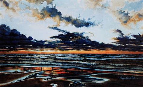 Lake Huron Storm Cloud Sunset Painting Sunset Painting Sunset Art