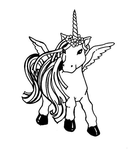 Unicorn With Wing Coloring Pages | Coloring Page | Pinterest