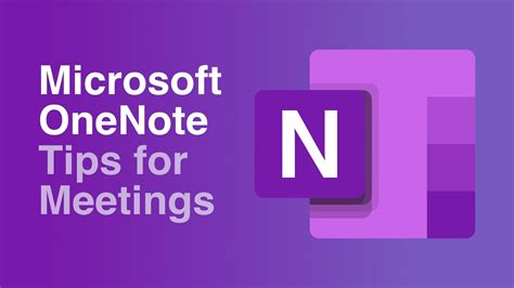 Microsoft Onenote Tips For Meetings Youtube