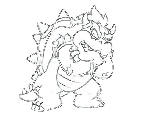 Bowser Coloring Dry Bones Mario Pages Sketch Coloring Page 61944 The