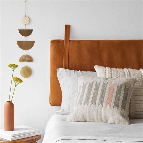 Hanging the headboard with/to a curtain rod is also one way to. Hanging Leather Headboard | Leather headboard, Creative headboard, Bedroom headboard