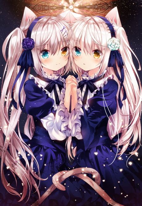Cute Anime Neko Twins