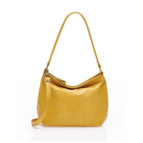 Yellow Leather Hobo Bag Slouchy Leather Purse For Women Laroll Bags