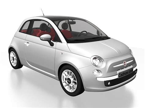 Fiat 500 City Car 3d Model 3ds Max Files Free Download Modeling 28562