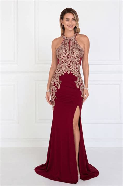 maroon and gold prom sale