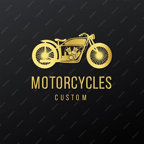 Premium Vector 3d Golden Luxury Elegant Classic Motorcycle Hardtail