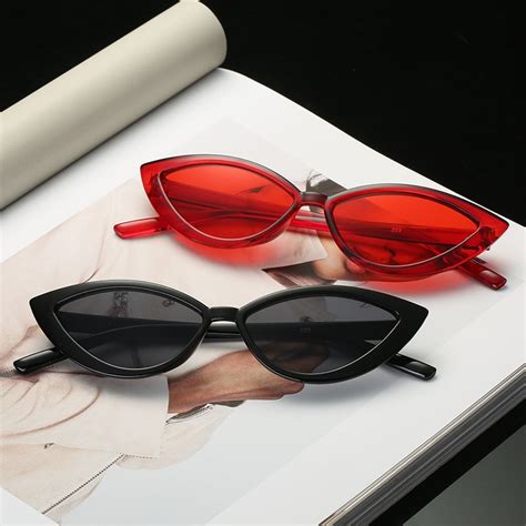 vintage cat eye sunglasses women retro small frame glasses fashion shades uv400 women s