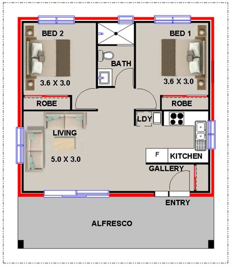 Modern 2 Bedroom House Plan60life Australian 2 Bedroom Design