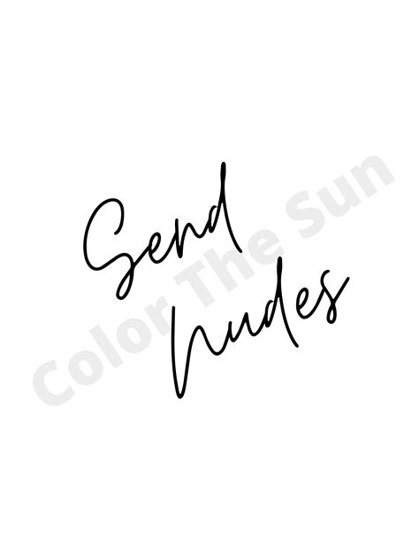 Send Nudes Digital Wall Art Black And White Decor Word Art Etsy My