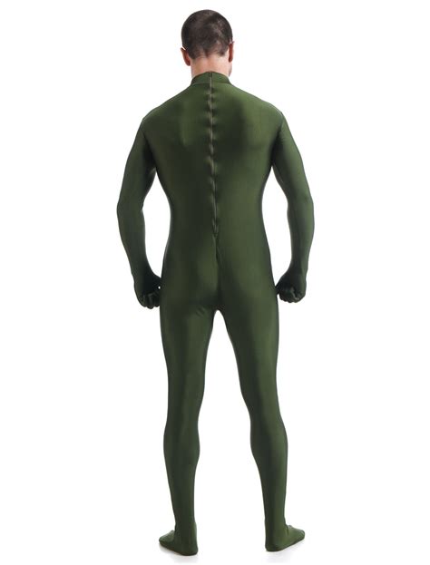 Dark Green Morph Suit Adults Bodysuit Lycra Spandex Catsuit