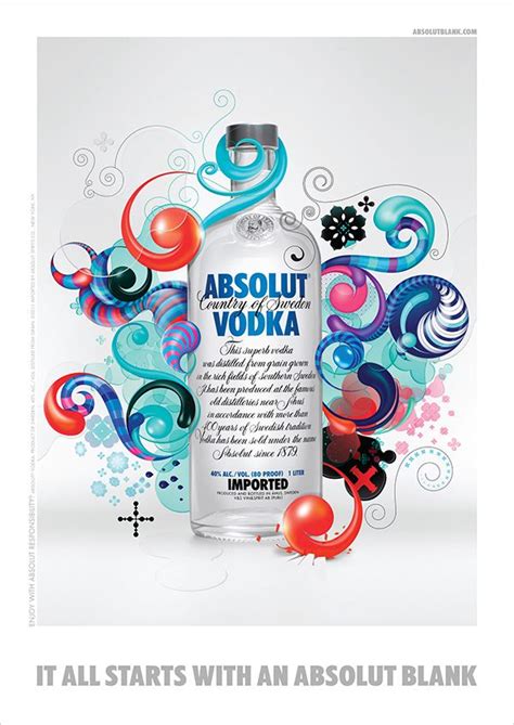 Absolut Blank On Behance Absolut Creative Posters Illustration