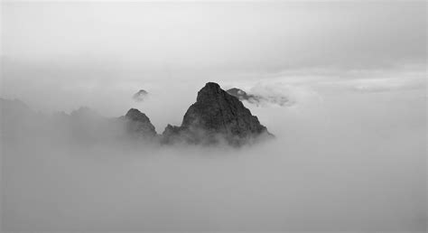 Free Images Mountain Snow Cloud Black And White Fog Mist