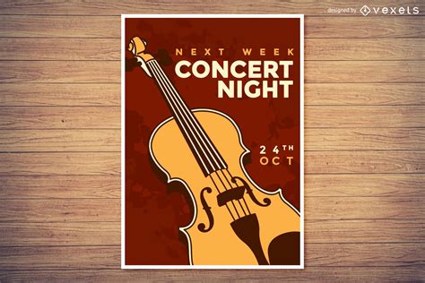 Classical Music Concert Night Poster Vector Download