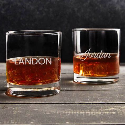 Engraved Personalized Whiskey Rocks Glass