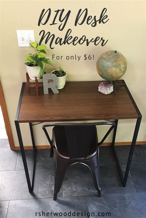 Diy Desk Makeover For Only 6 Easy Makeover Cheap Makeover Diy