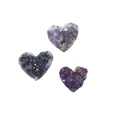 Amethyst Small Druzy Heart For Transformation And Protection