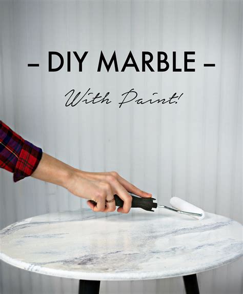 Diy Marble Finish Side Table Makeover Diy Marble Painting