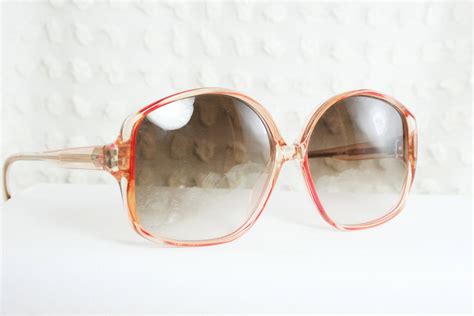 70s Sunglasses Vintage 70s Oversize Glasses Orange By Diaeyewear